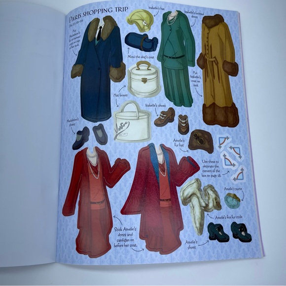 Vintage Paper Dolls Usborne Historical Sticker Paper Dolls 1920's Fashion New - Picture 9 of 16